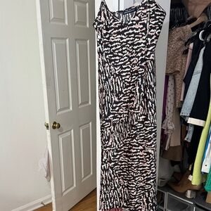 Calvin Klein Jeans Black and Pink Maxi Dress